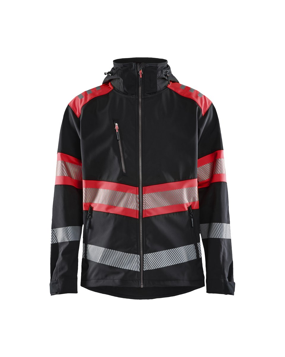 Blåkläder 4494 Softshell jack High Vis - Zwart/High Vis Rood