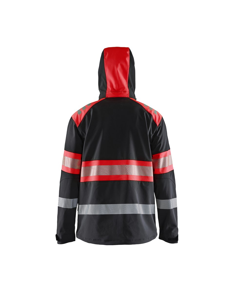 Blåkläder 4494 Softshell jack High Vis - Zwart/High Vis Rood
