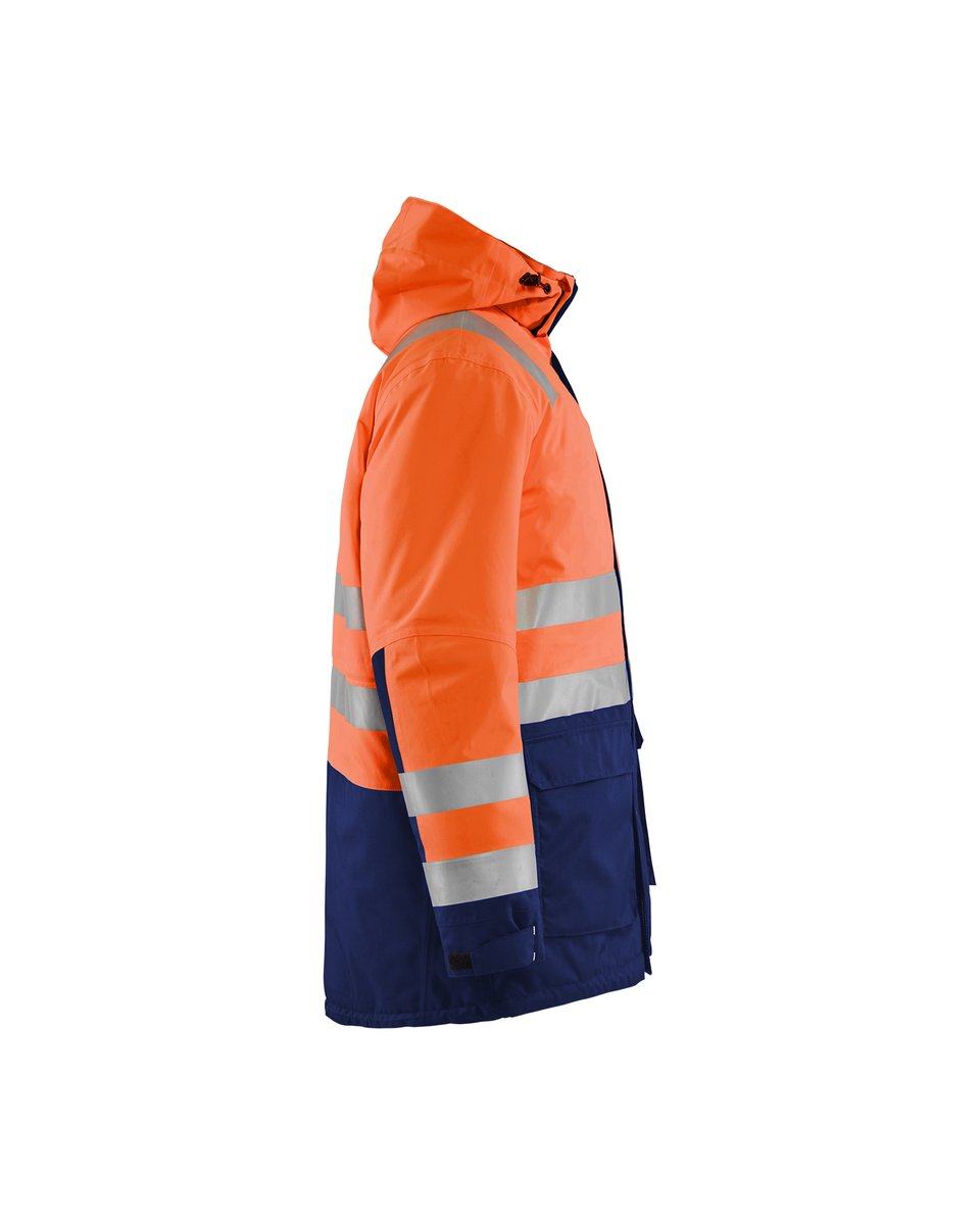 Blåkläder 4495 Winterparka High Vis - High Vis Oranje/Marineblauw