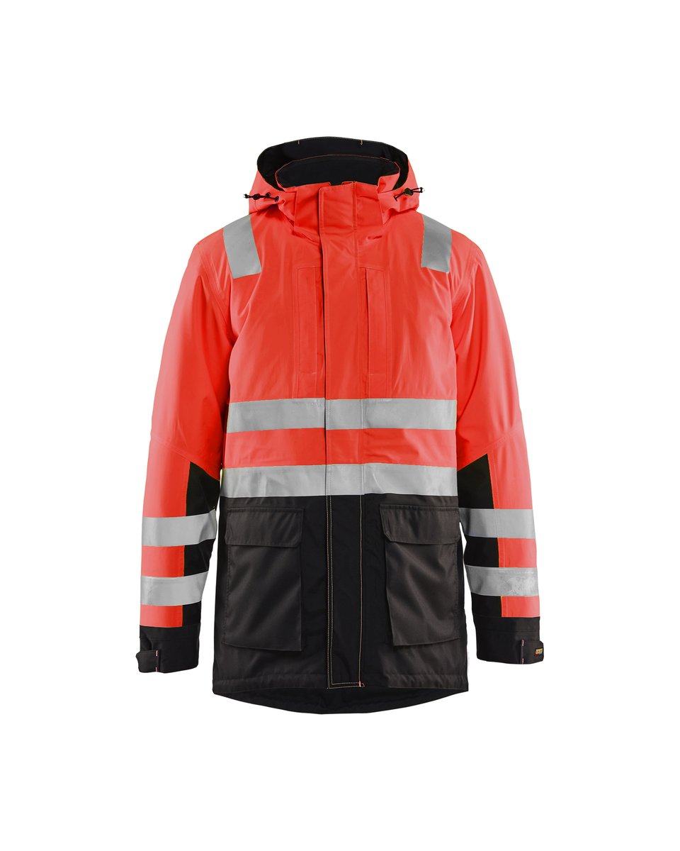 Blåkläder 4495 Winterparka High Vis - High Vis Rood/Zwart