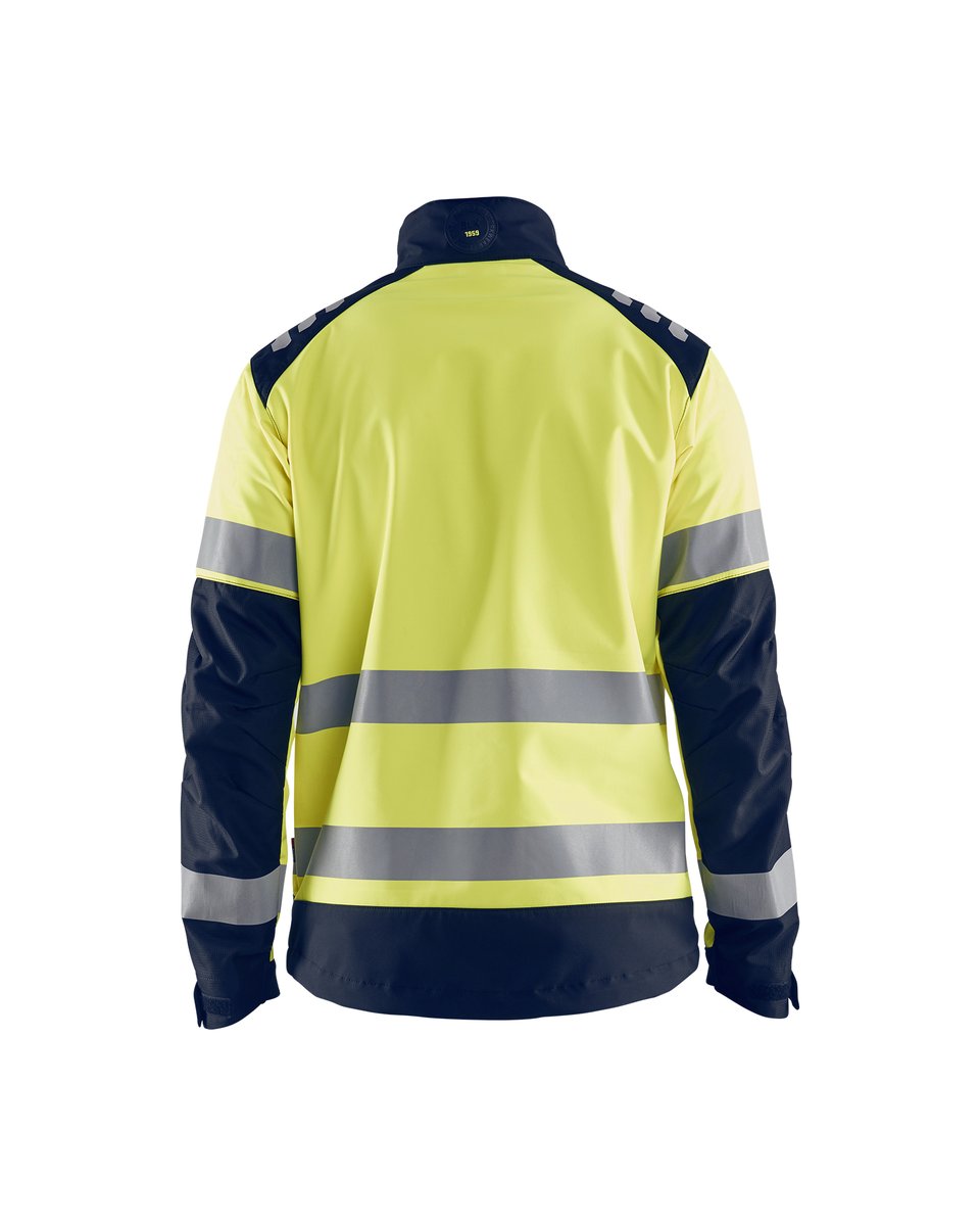 Blåkläder 4497 Softshell jack High Vis - Marine/High Vis Geel
