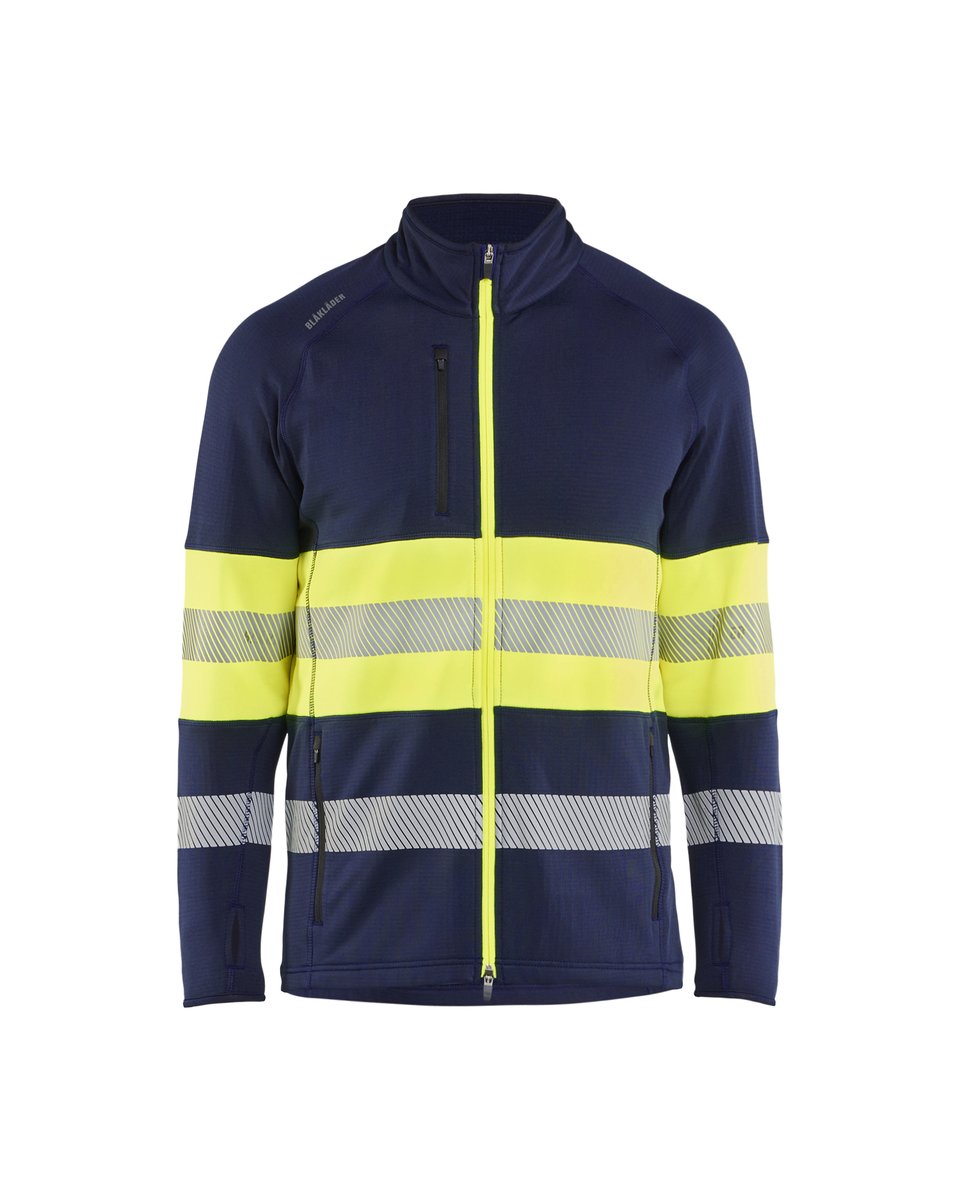Blåkläder 4712 Fleecejack High Vis - Marine/High Vis Geel