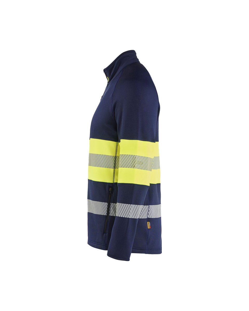 Blåkläder 4712 Fleecejack High Vis - Marine/High Vis Geel