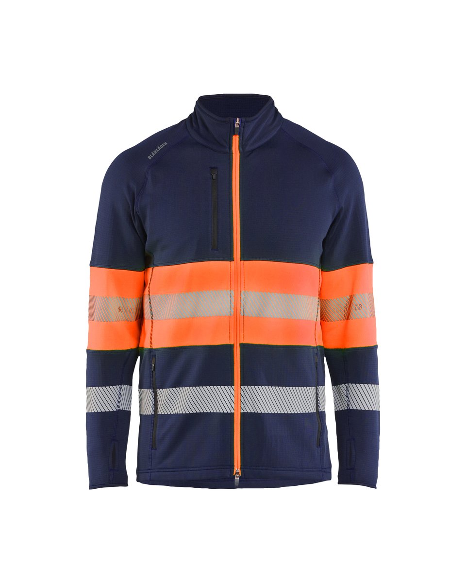 Blåkläder 4712 Fleecejack High Vis - Marineblauw/Oranje