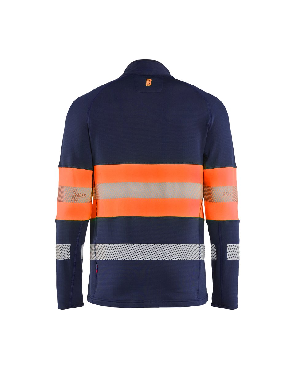 Blåkläder 4712 Fleecejack High Vis - Marineblauw/Oranje