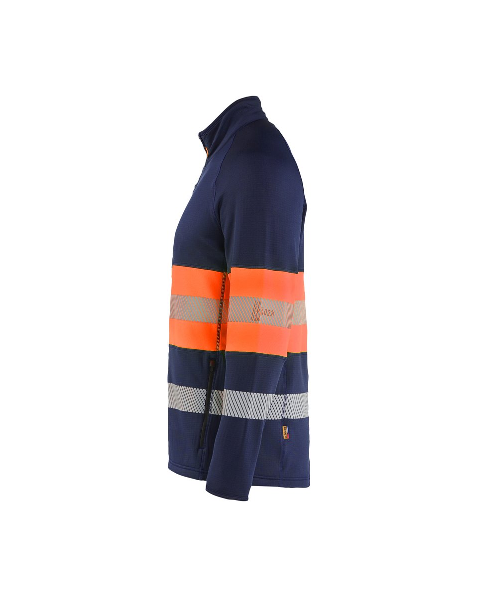 Blåkläder 4712 Fleecejack High Vis - Marineblauw/Oranje