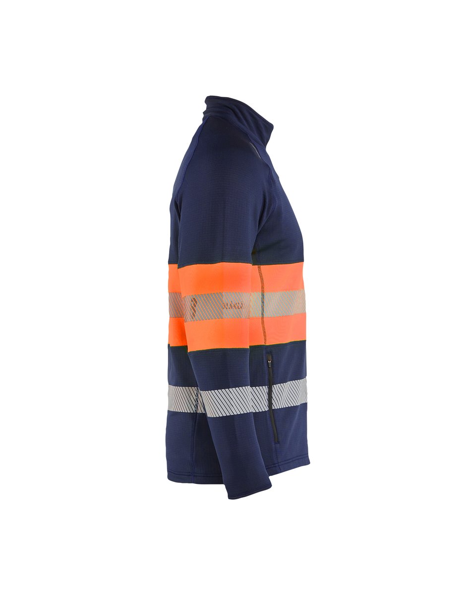 Blåkläder 4712 Fleecejack High Vis - Marineblauw/Oranje