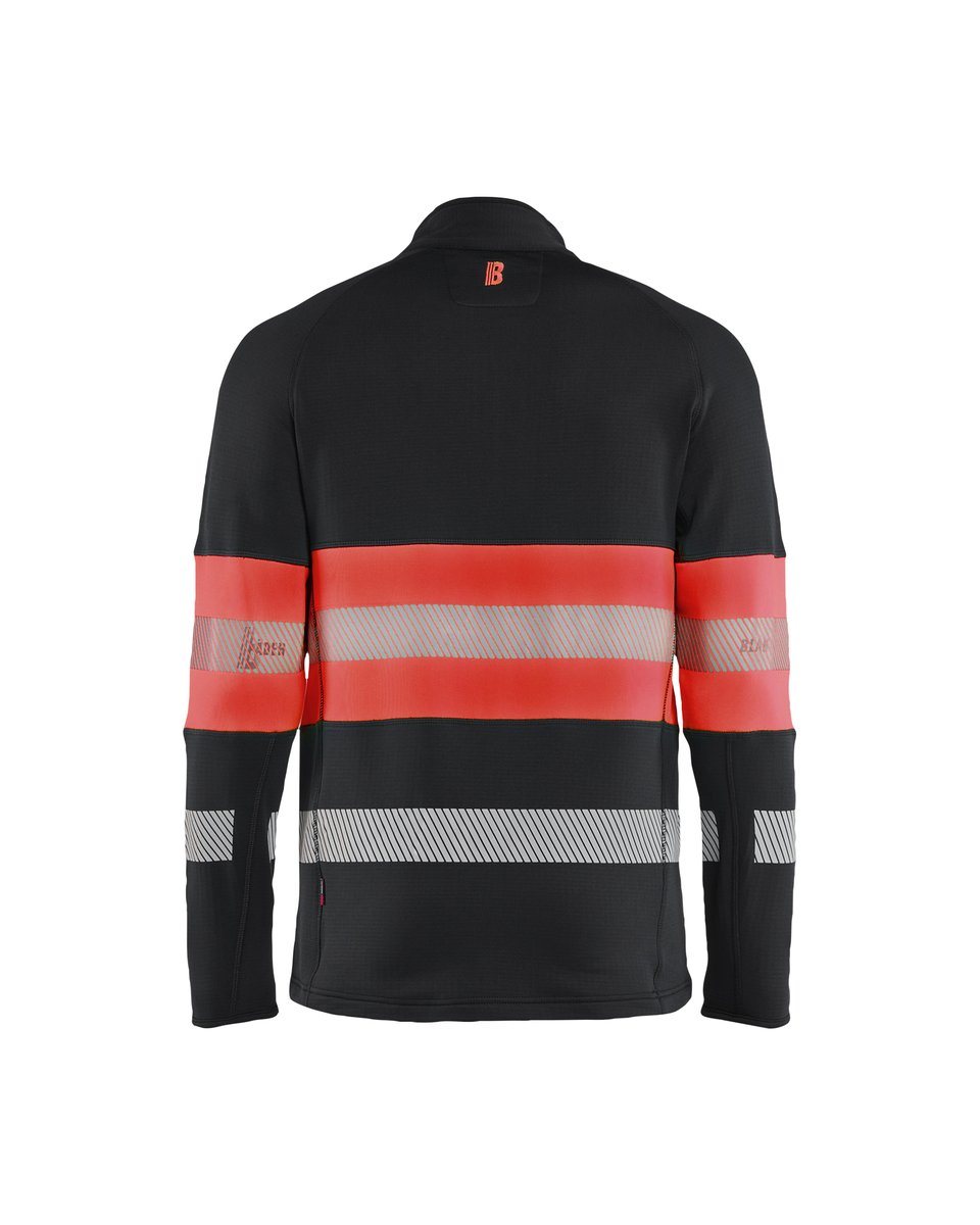 Blåkläder 4712 Fleecejack High Vis - Zwart/High Vis Rood