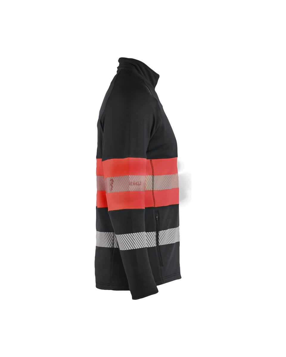 Blåkläder 4712 Fleecejack High Vis - Zwart/High Vis Rood