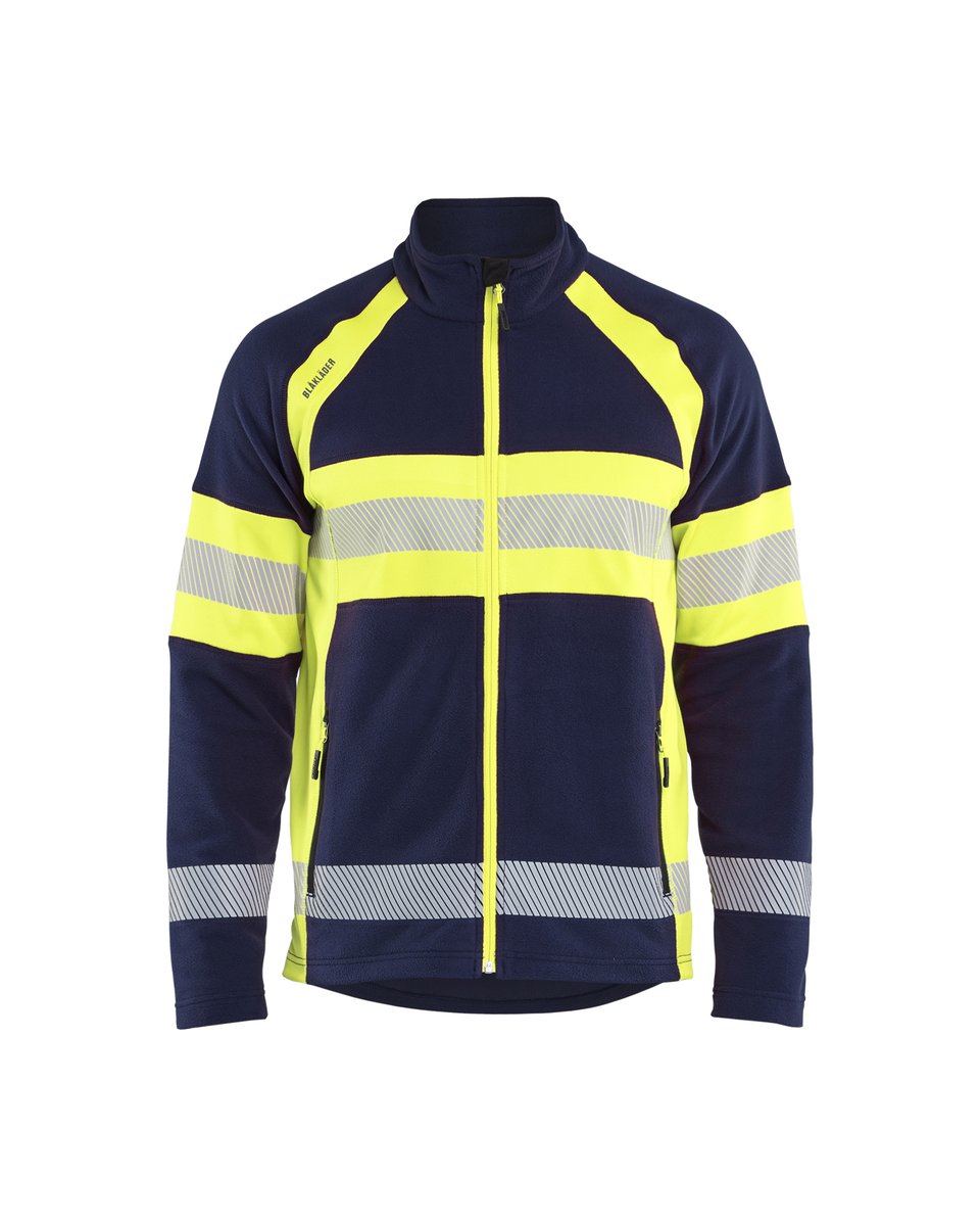Blåkläder 4713 Microfleecevest High Vis - Marine/High Vis Geel