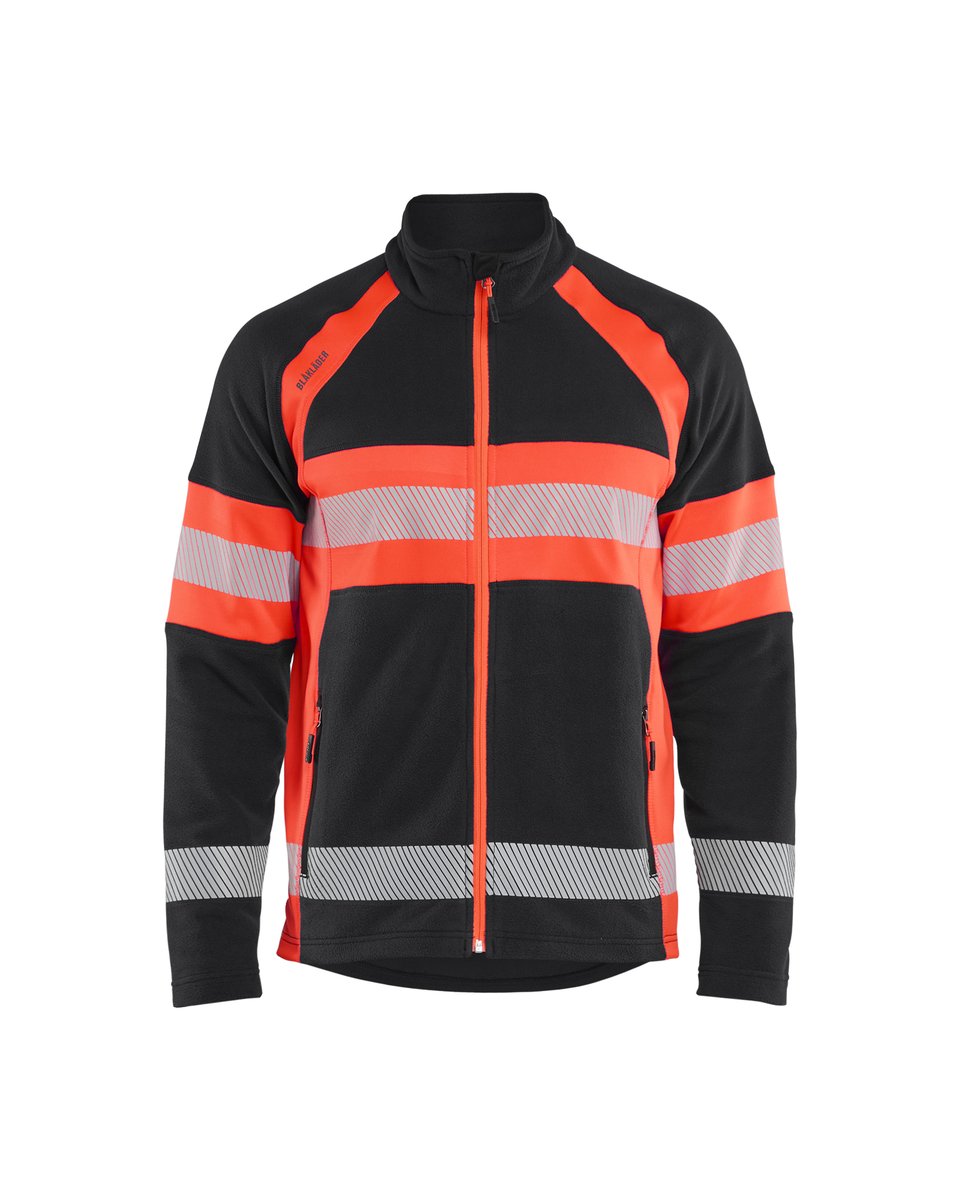 Blåkläder 4713 Microfleecevest High Vis - Zwart/High Vis Rood