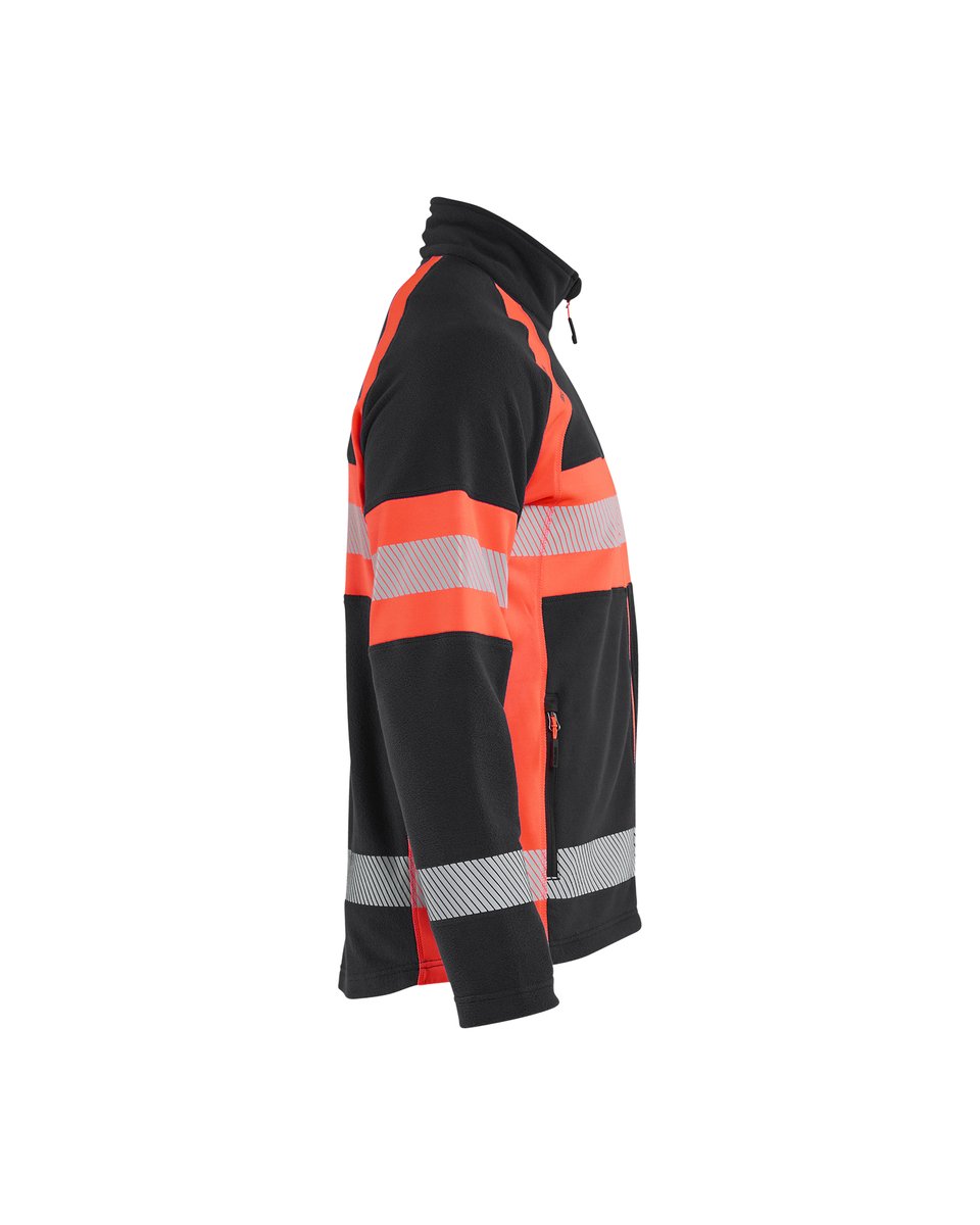 Blåkläder 4713 Microfleecevest High Vis - Zwart/High Vis Rood
