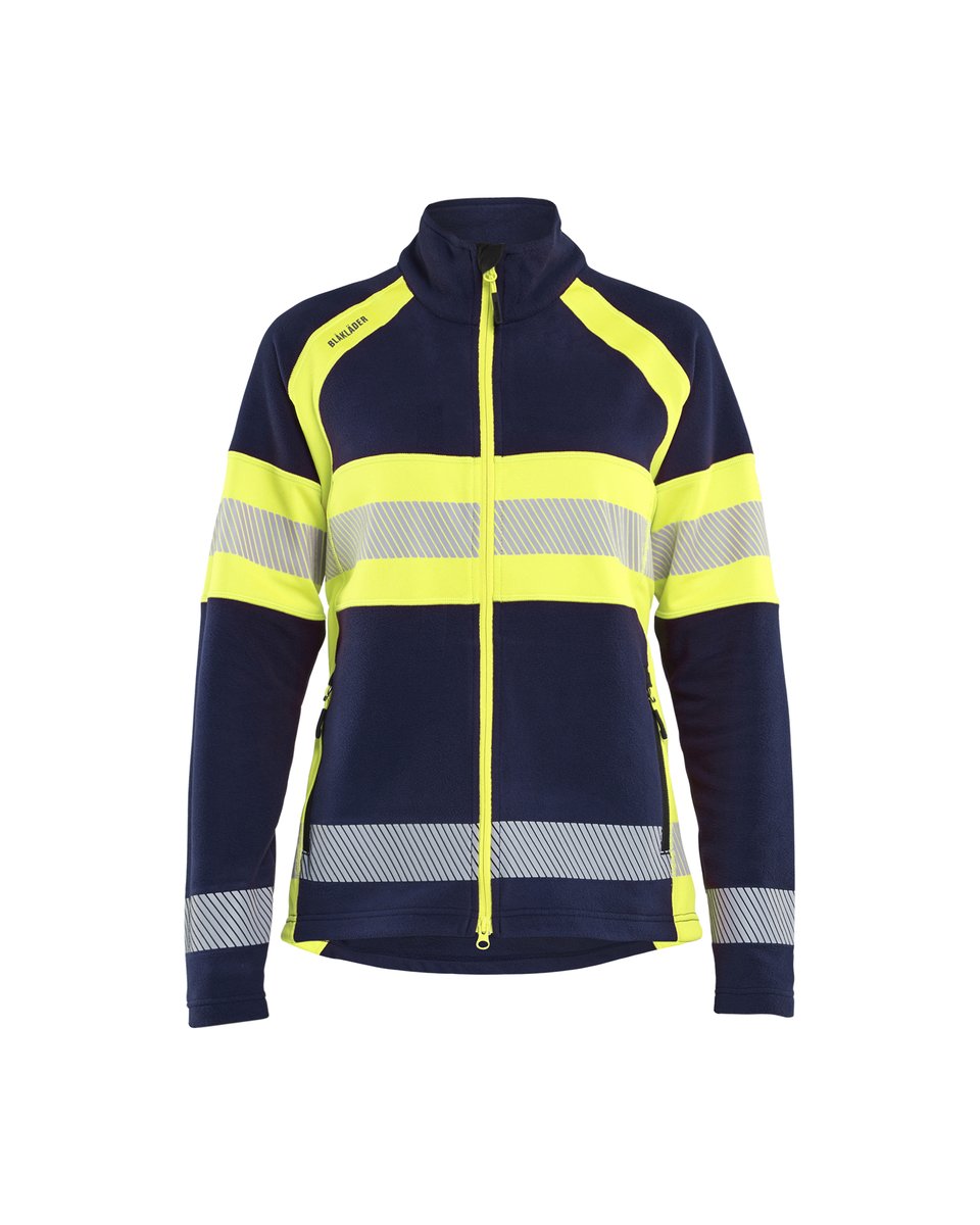 Blåkläder 4718 Dames Microfleecevest High Vis - Marine/High Vis Geel