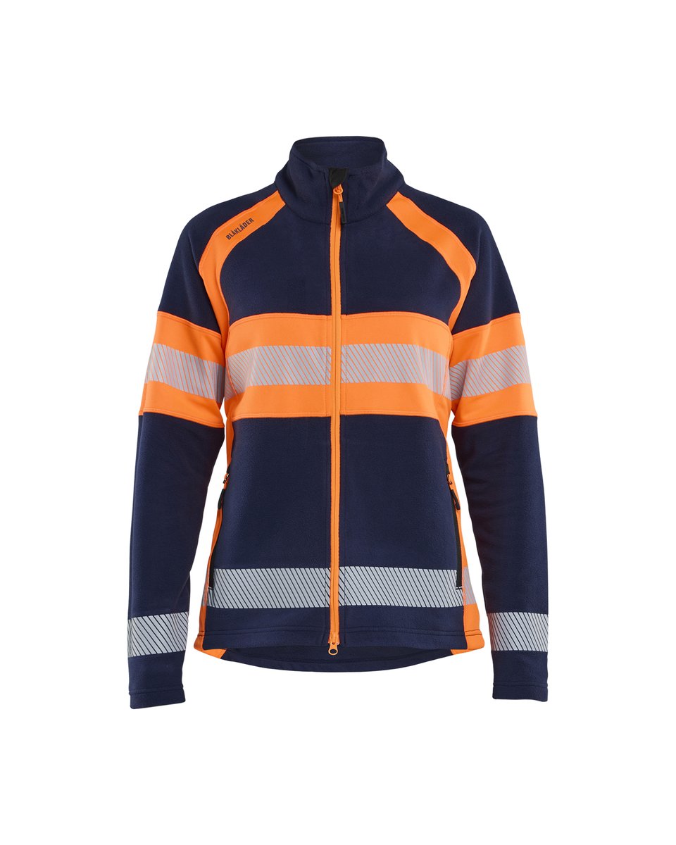 Blåkläder 4718 Dames Microfleecevest High Vis - Marineblauw/Oranje