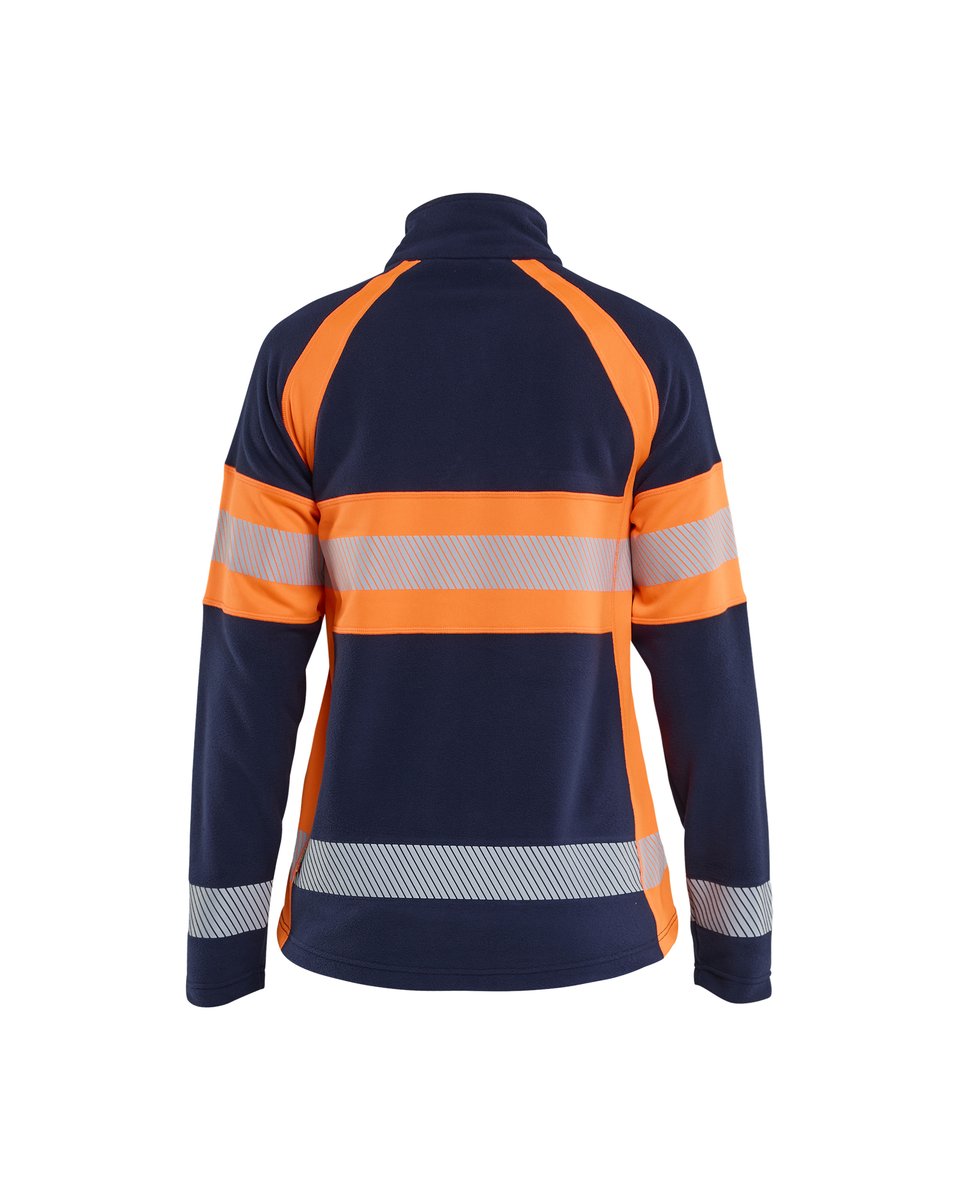 Blåkläder 4718 Dames Microfleecevest High Vis - Marineblauw/Oranje