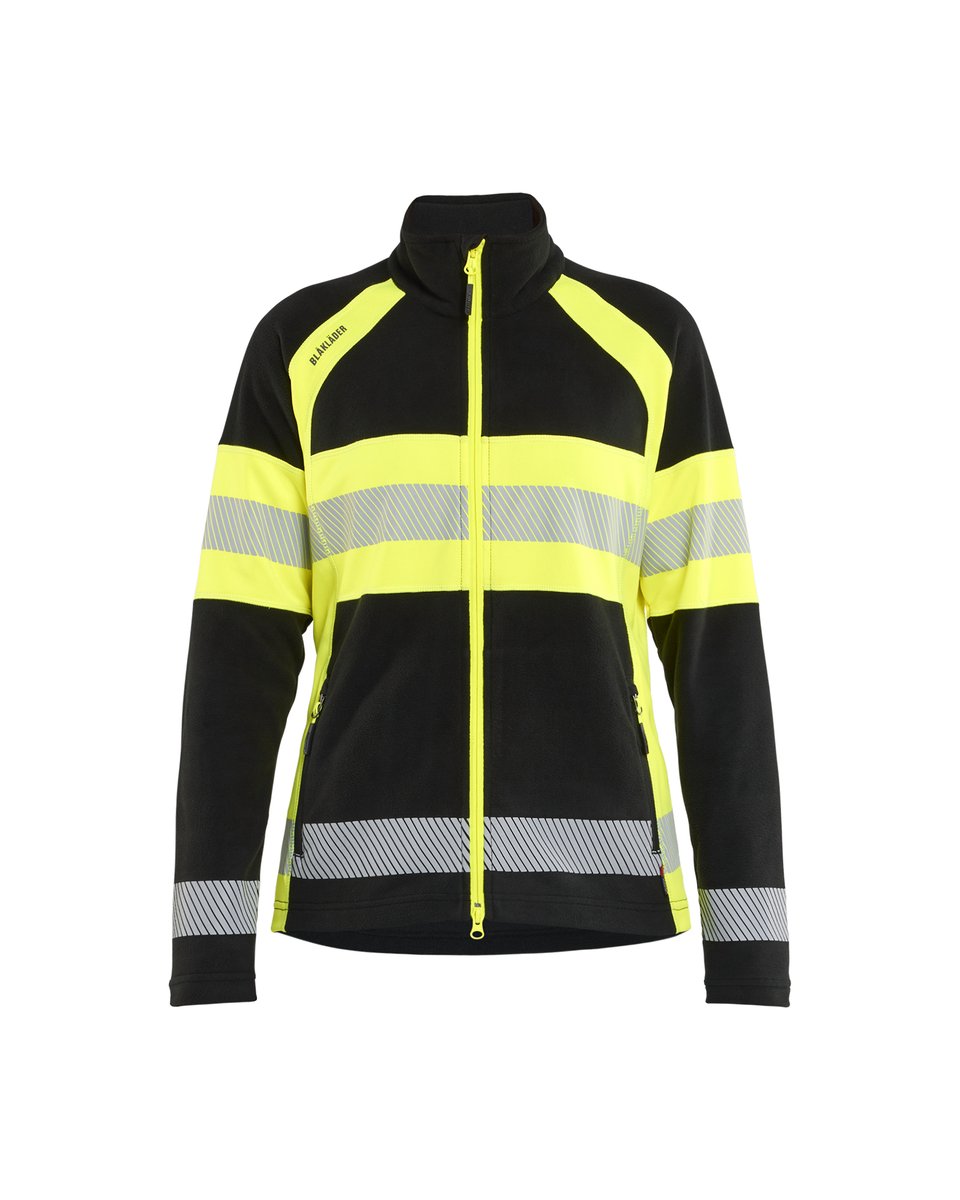 Blåkläder 4718 Dames Microfleecevest High Vis - Zwart/High Vis Geel