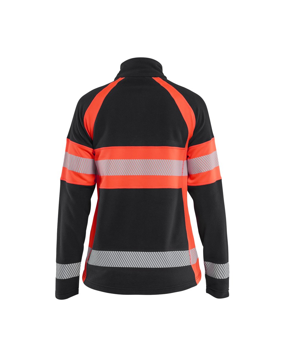 Blåkläder 4718 Dames Microfleecevest High Vis - Zwart/High Vis Rood