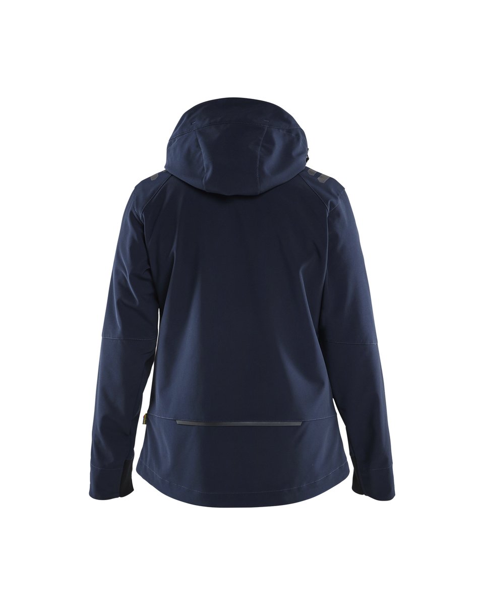 Blåkläder 4719 Dames softshell jack - Donker marineblauw/High Vis Geel