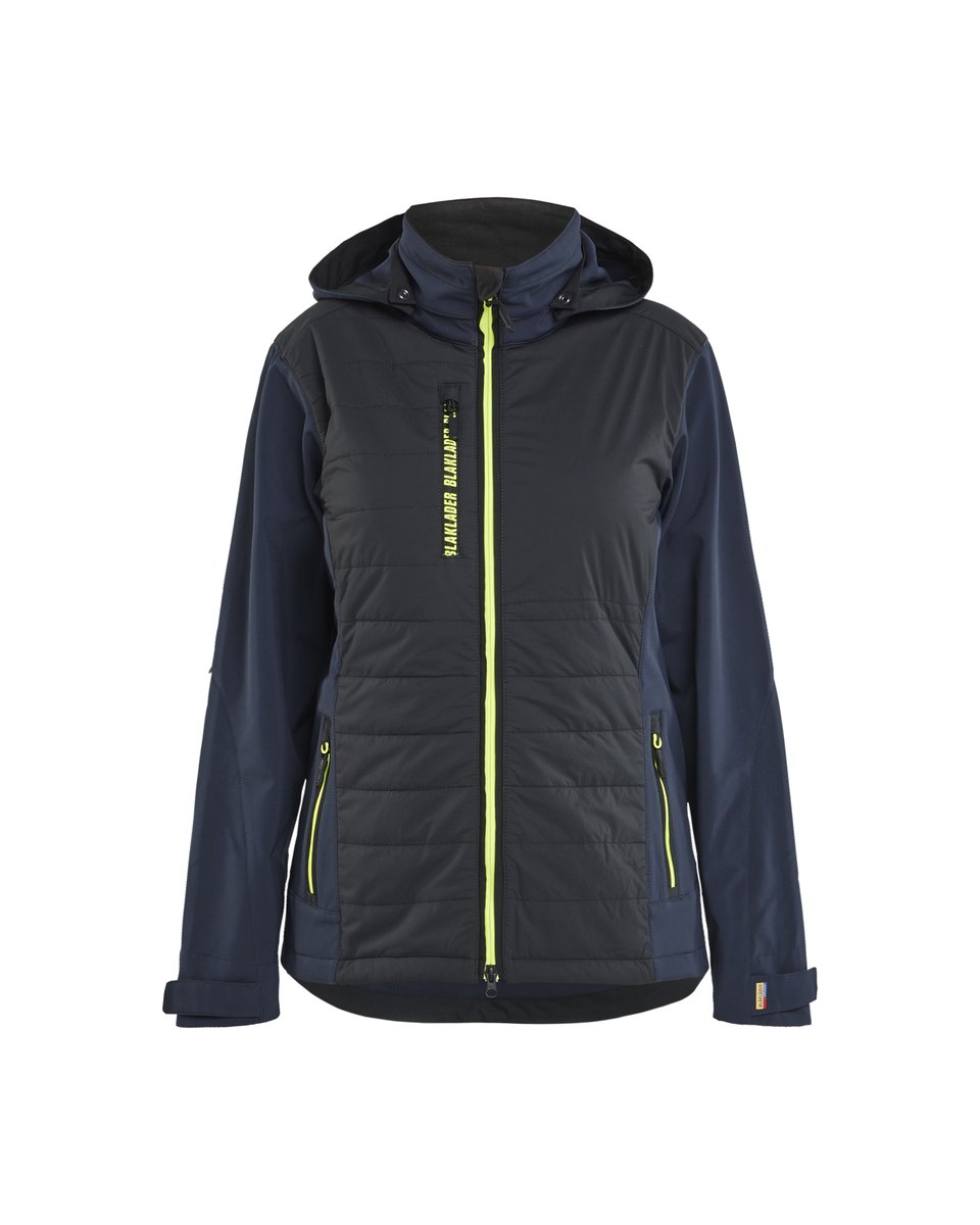 Blåkläder 4733 Dames Hybride Jack - Donker marineblauw/High Vis Geel