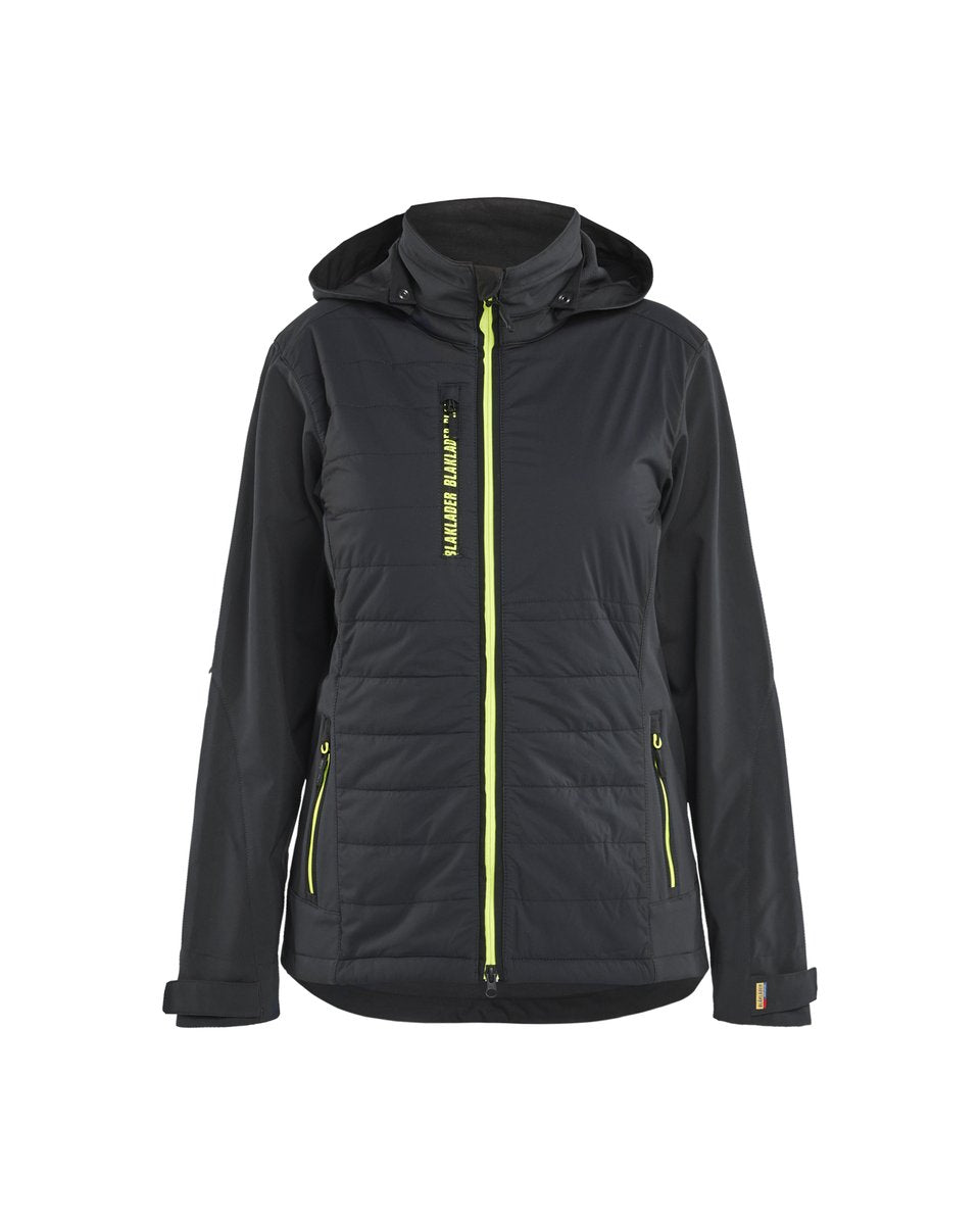 Blåkläder 4733 Dames Hybride Jack - Zwart/High Vis Geel