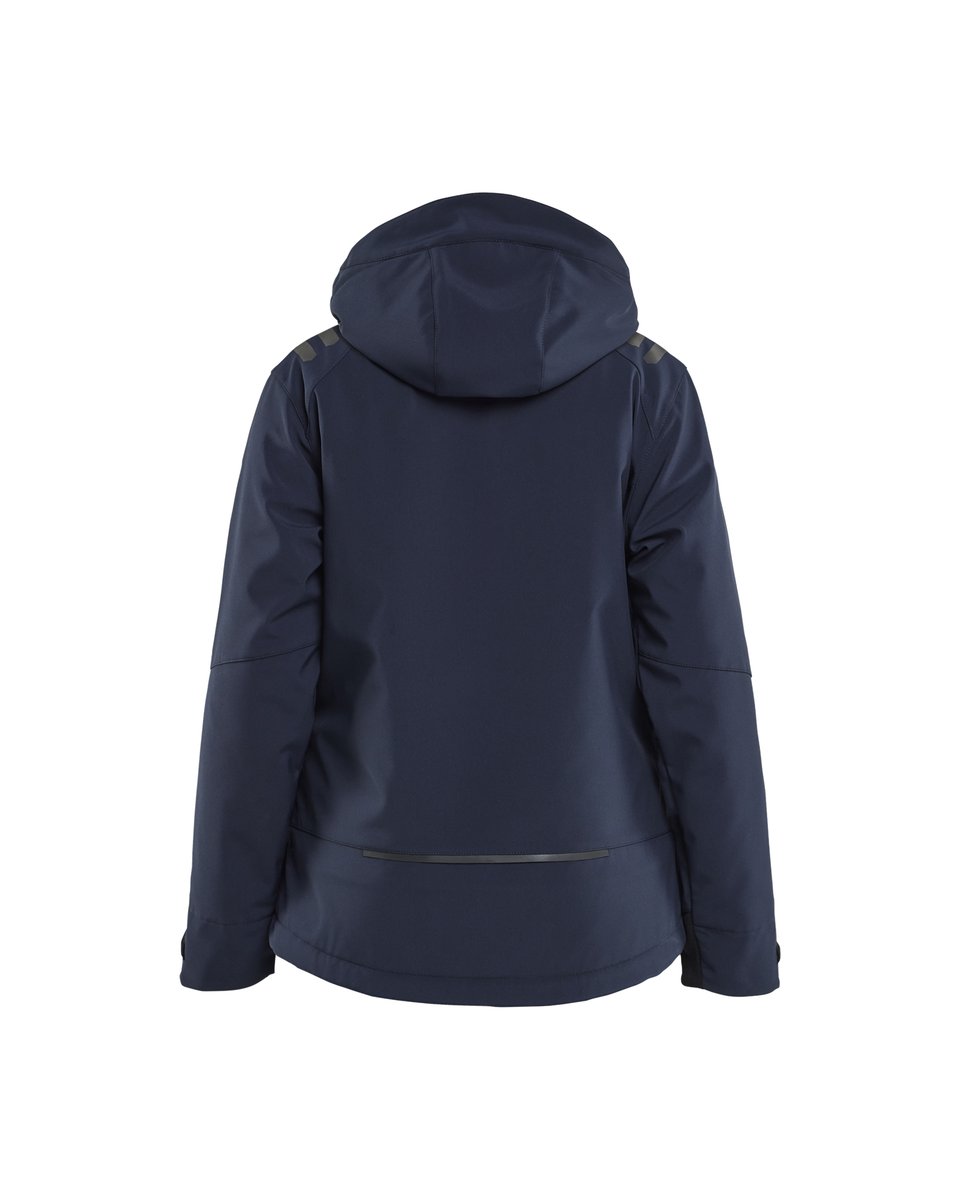 Blåkläder 4751 Dames Lichtgewicht softshell jack gevoerd - Donker marineblauw/High Vis Geel