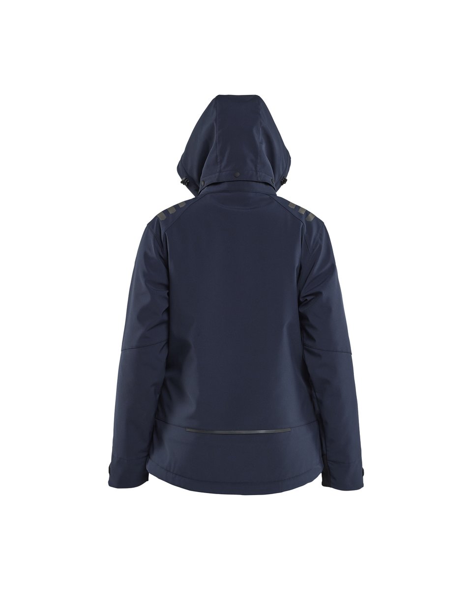Blåkläder 4751 Dames Lichtgewicht softshell jack gevoerd - Donker marineblauw/High Vis Geel