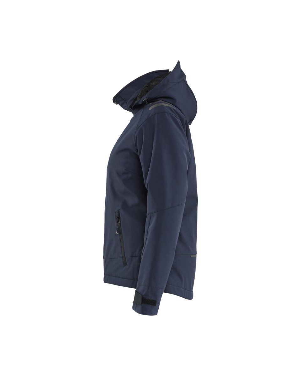 Blåkläder 4751 Dames Lichtgewicht softshell jack gevoerd - Donker marineblauw/High Vis Geel