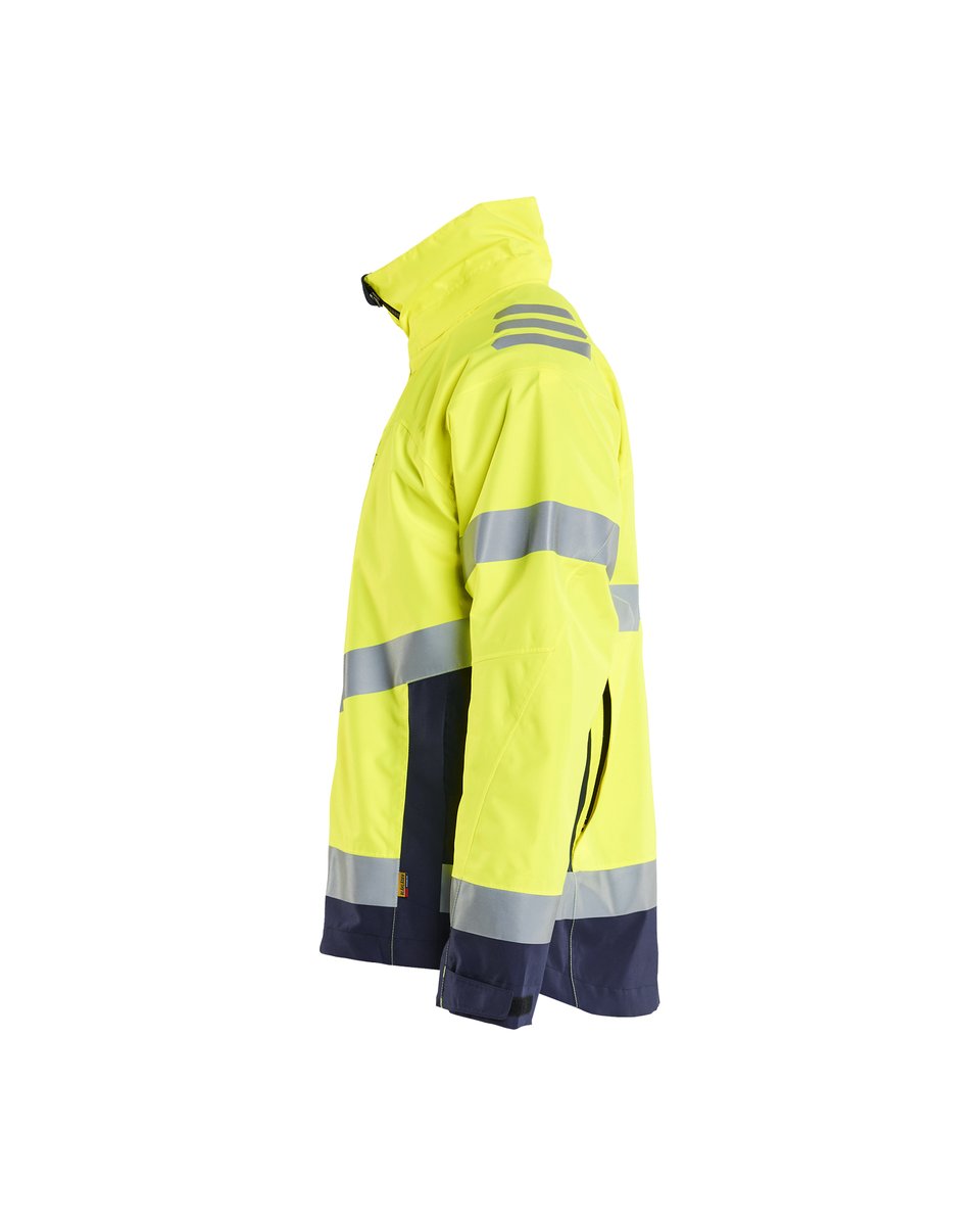 Blåkläder 4760 Shell Jack High Vis - High Vis Geel/Marineblauw