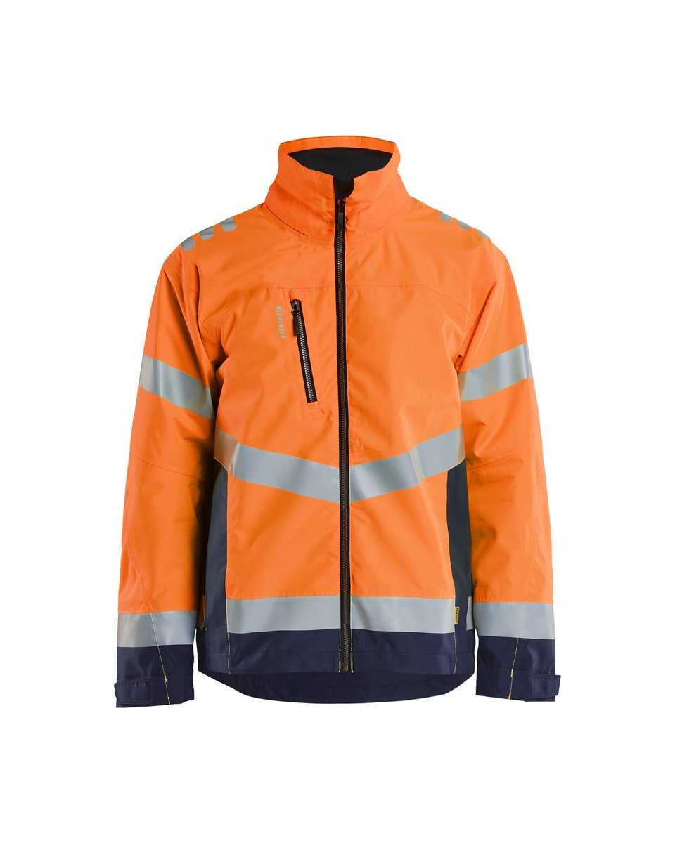 Blåkläder 4760 Shell Jack High Vis - High Vis Oranje/Marineblauw