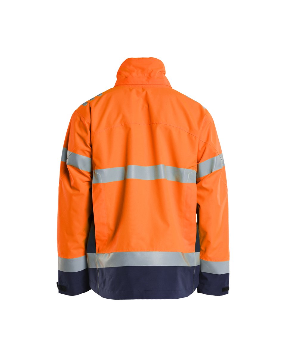 Blåkläder 4760 Shell Jack High Vis - High Vis Oranje/Marineblauw