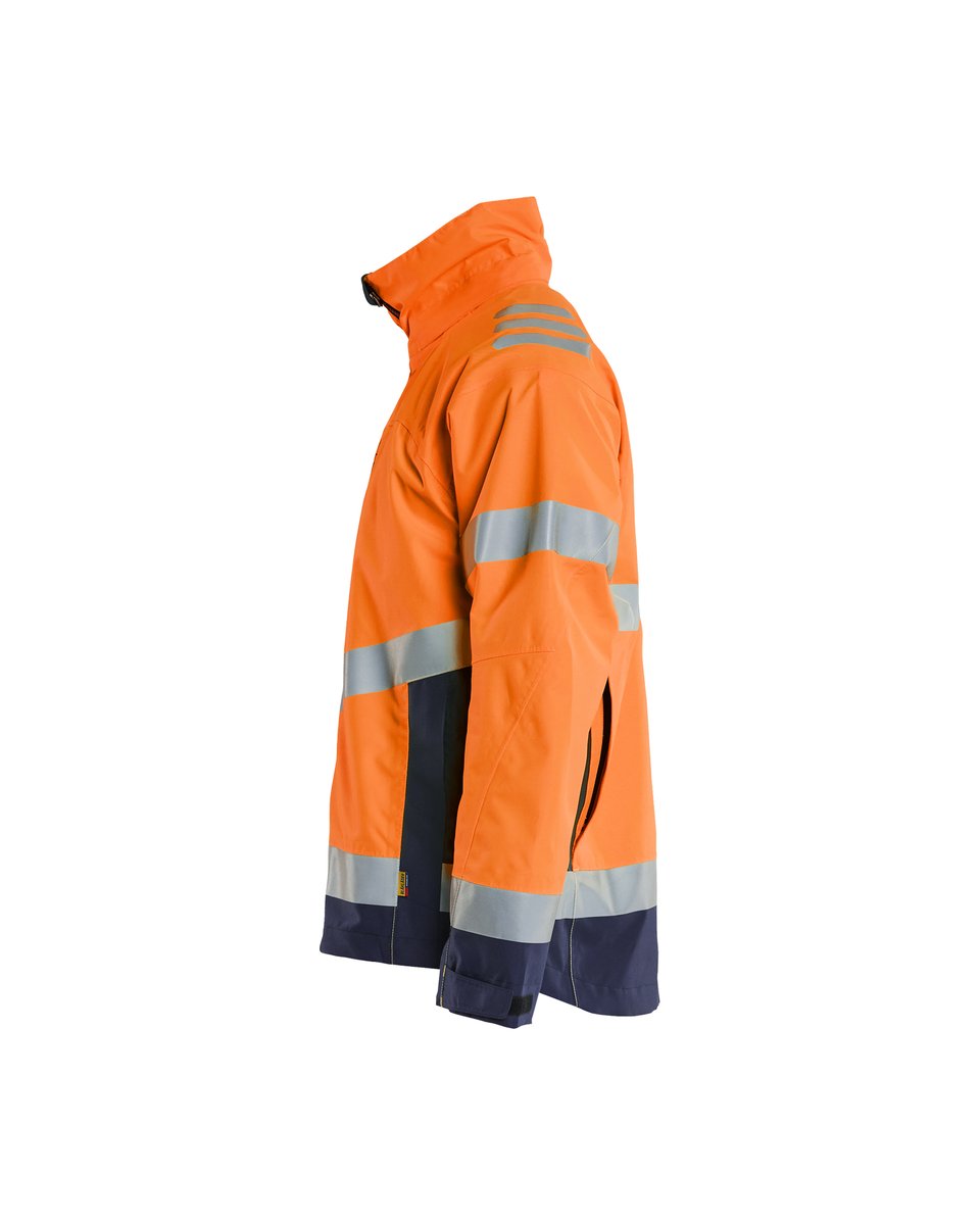 Blåkläder 4760 Shell Jack High Vis - High Vis Oranje/Marineblauw