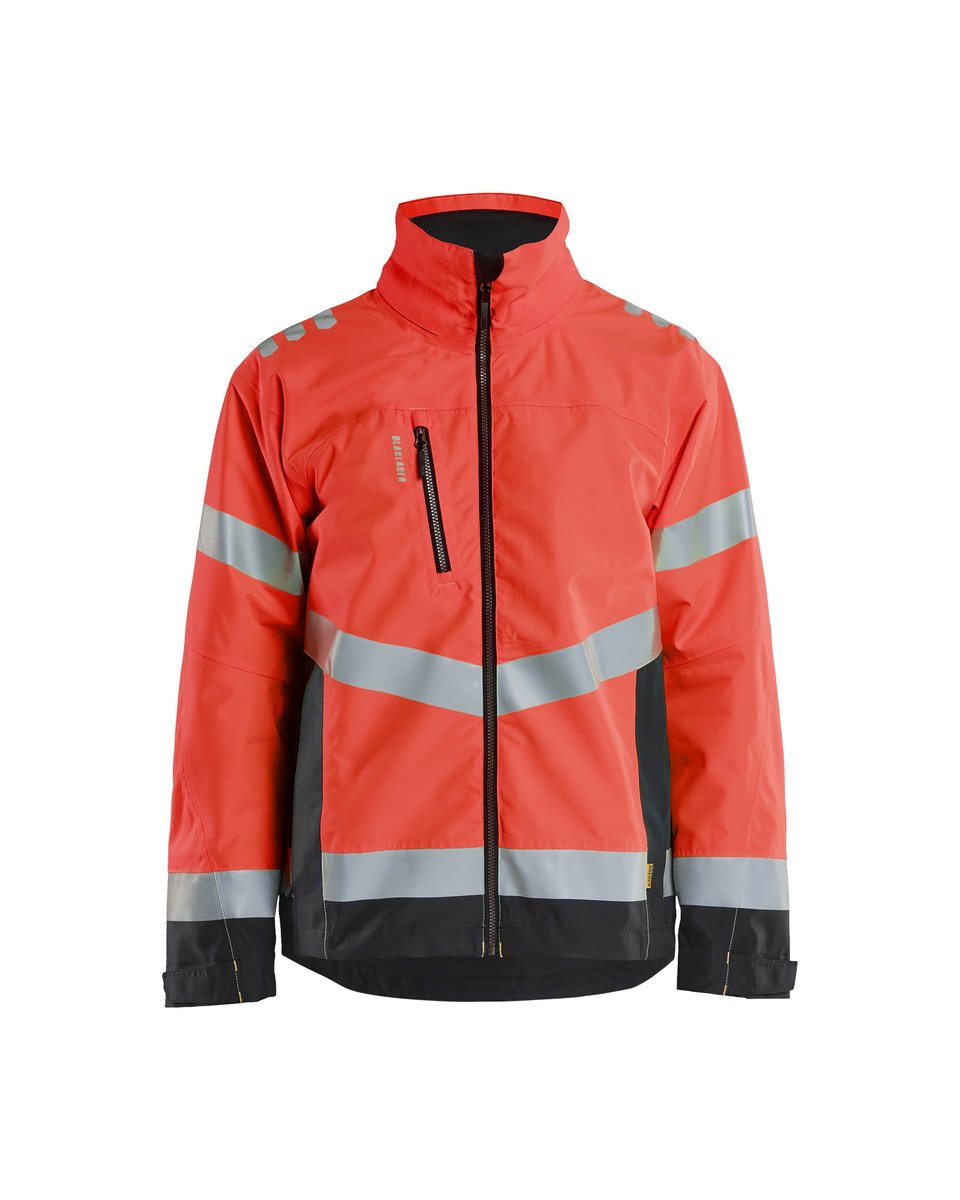 Blåkläder 4760 Shell Jack High Vis - High Vis Rood/Zwart