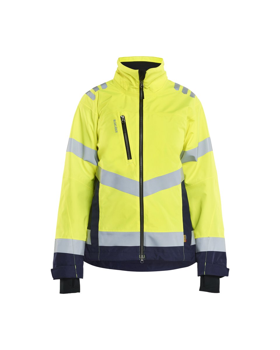 Blåkläder 4761 Dames Shell Jack High Vis - High Vis Geel/Marineblauw