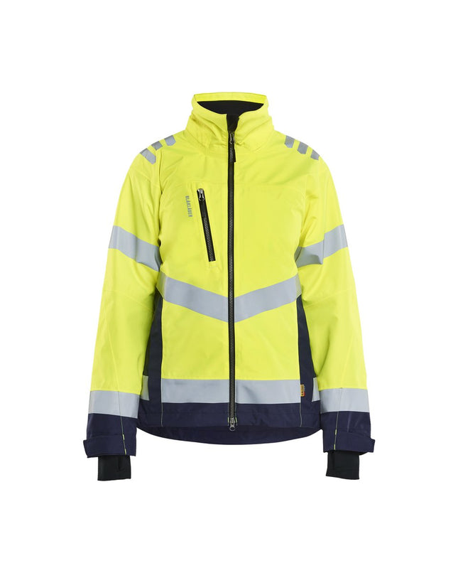 Blåkläder 4761 Dames Shell Jack High Vis - High Vis Geel/Marineblauw