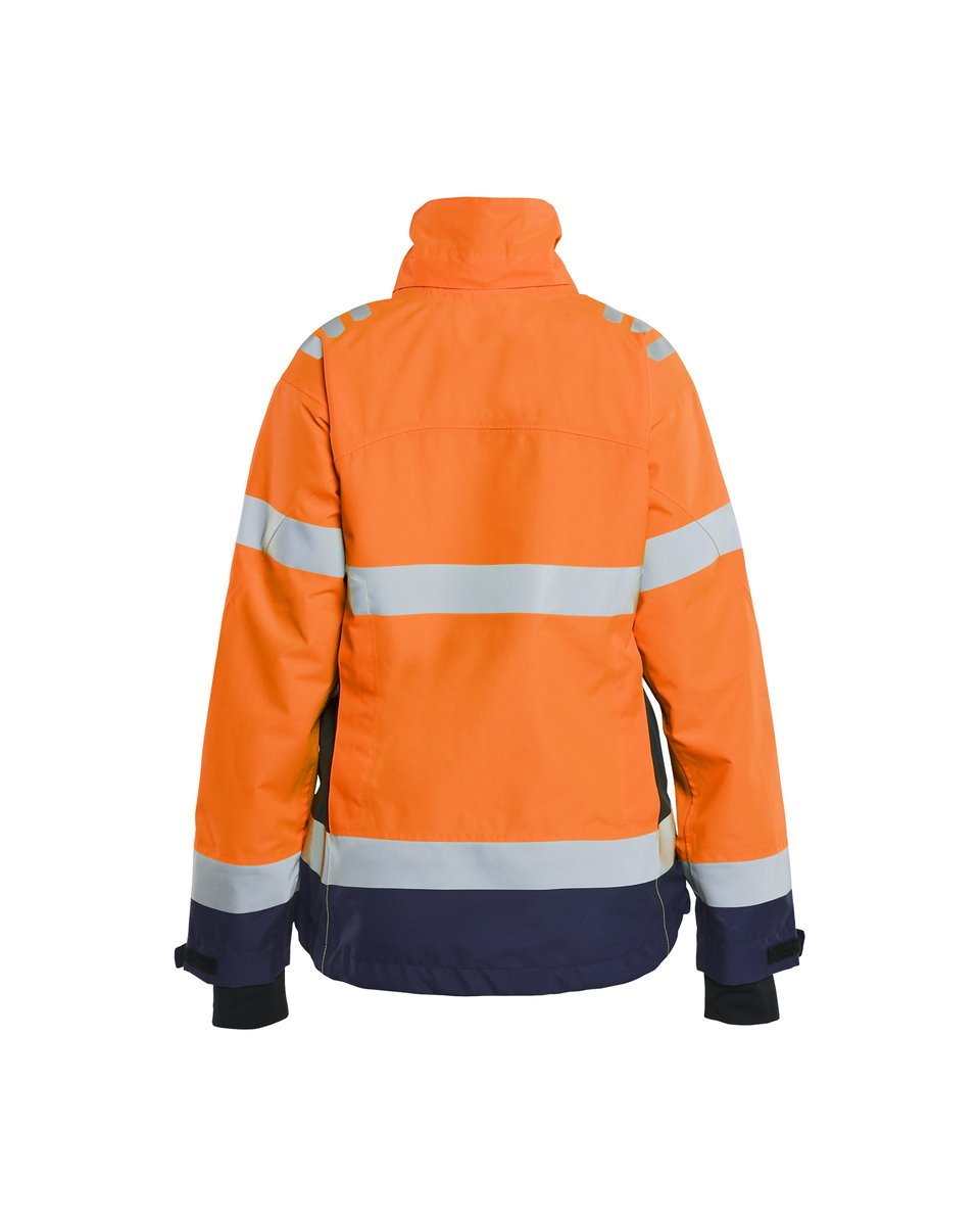Blåkläder 4761 Dames Shell Jack High Vis - High Vis Oranje/Marineblauw
