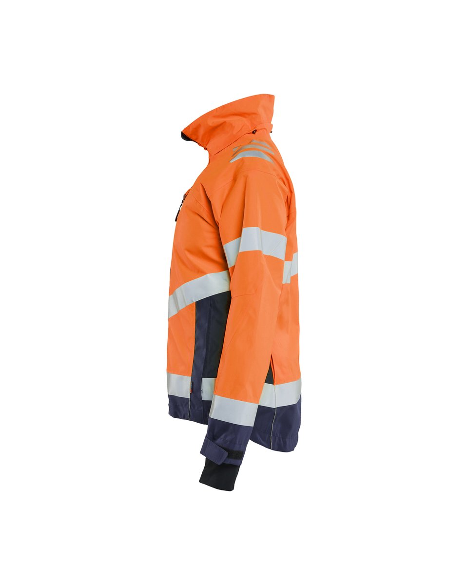 Blåkläder 4761 Dames Shell Jack High Vis - High Vis Oranje/Marineblauw
