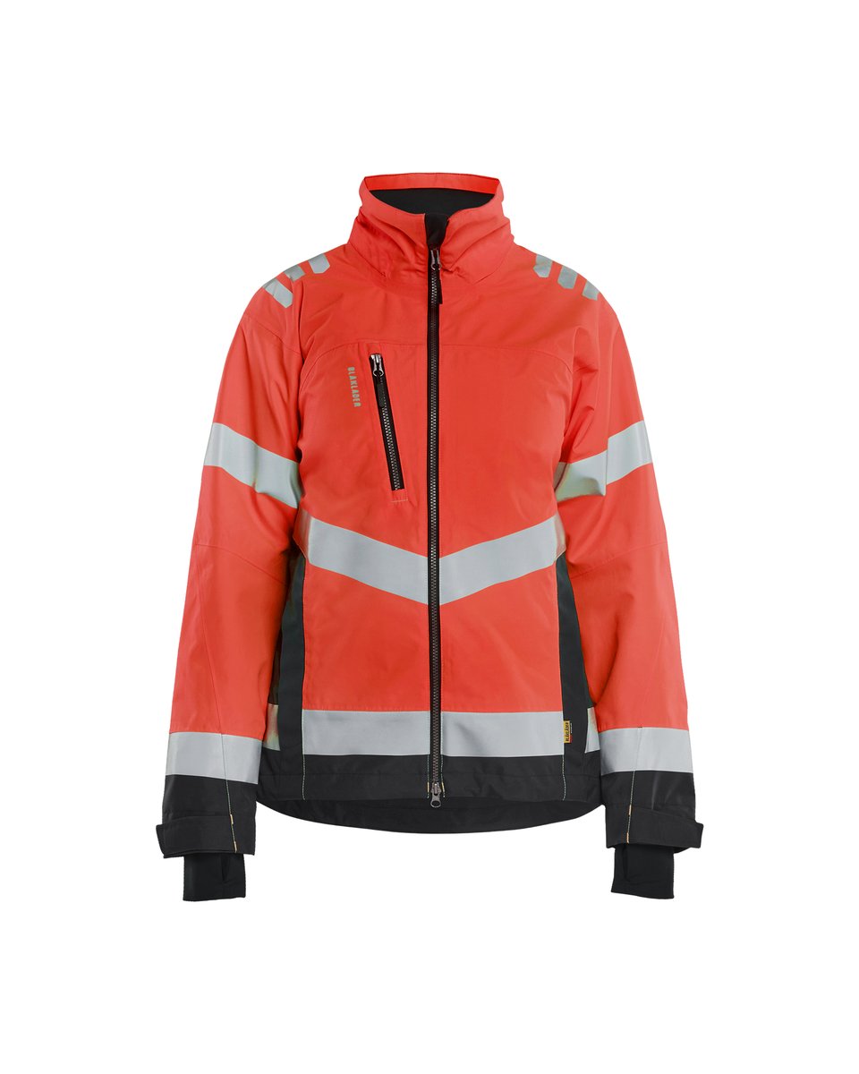 Blåkläder 4761 Dames Shell Jack High Vis - High Vis Rood/Zwart