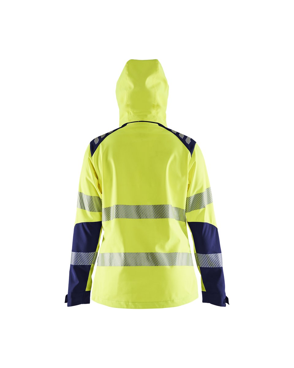 Blåkläder 4791 Dames Softshell jack High Vis - High Vis Geel/Marineblauw