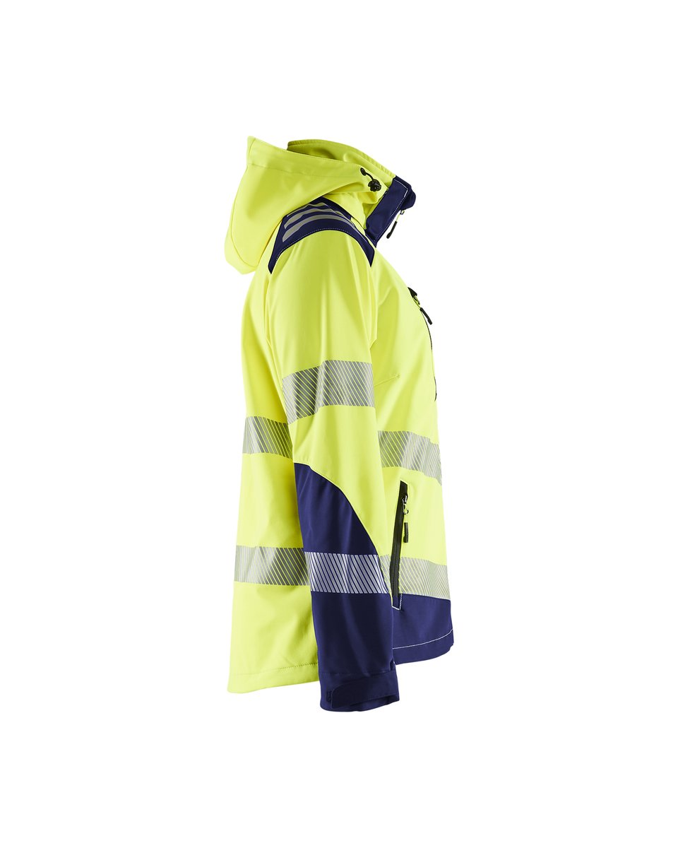 Blåkläder 4791 Dames Softshell jack High Vis - High Vis Geel/Marineblauw