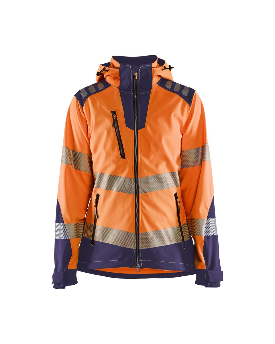 Blåkläder 4791 Dames Softshell jack High Vis - High Vis Oranje/Marineblauw