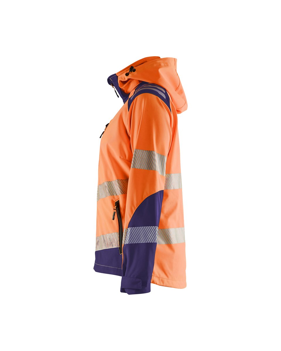 Blåkläder 4791 Dames Softshell jack High Vis - High Vis Oranje/Marineblauw