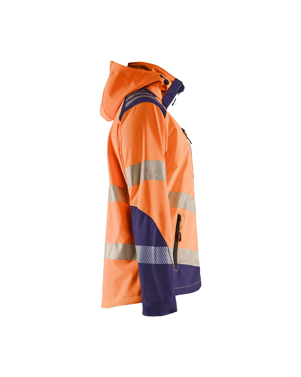 Blåkläder 4791 Dames Softshell jack High Vis - High Vis Oranje/Marineblauw