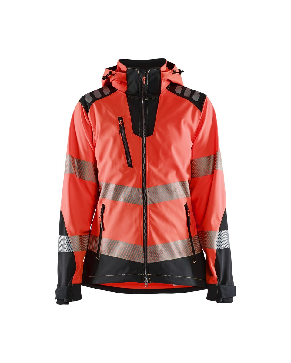Blåkläder 4791 Dames Softshell jack High Vis - High Vis Rood/Zwart