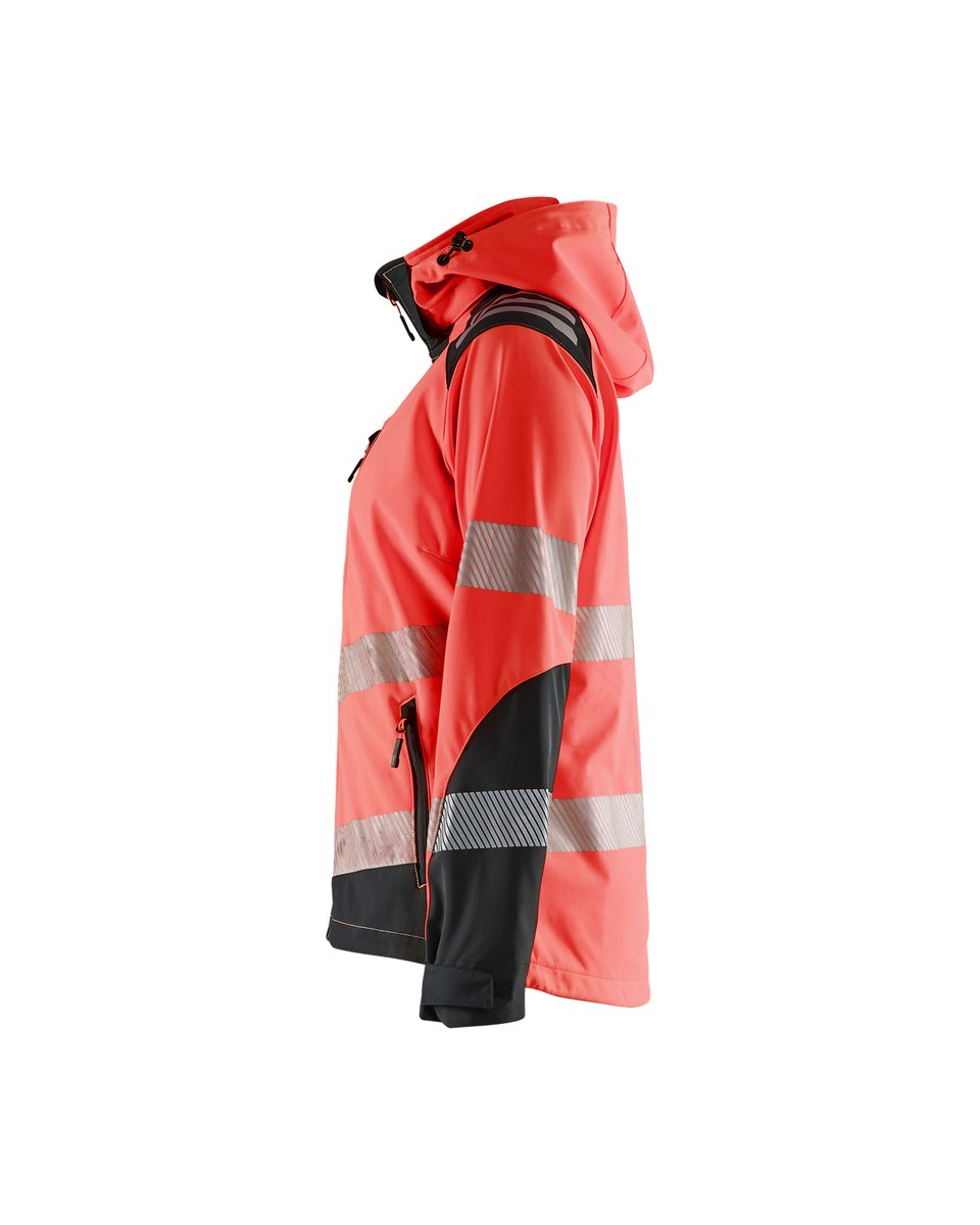 Blåkläder 4791 Dames Softshell jack High Vis - High Vis Rood/Zwart