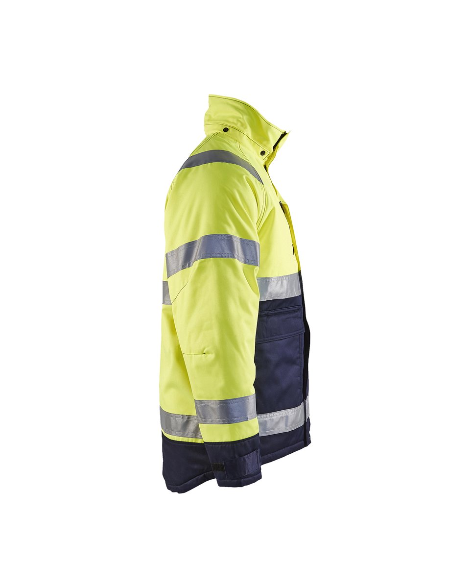 Blåkläder 4828 Winterjas High Vis - High Vis Geel/Marineblauw