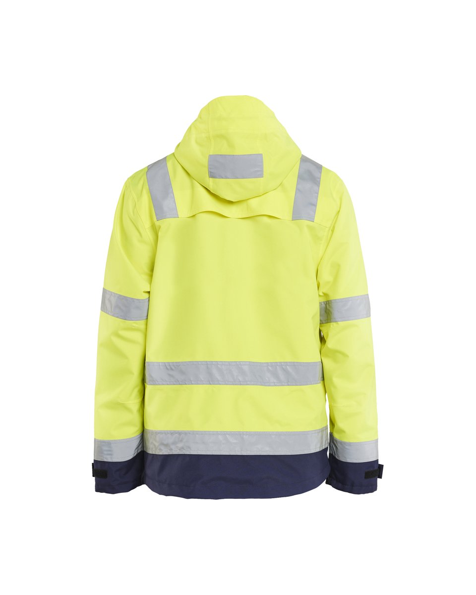 Blåkläder 4837 Shell Jack. Ongevoerd High Vis - High Vis Geel/Marineblauw