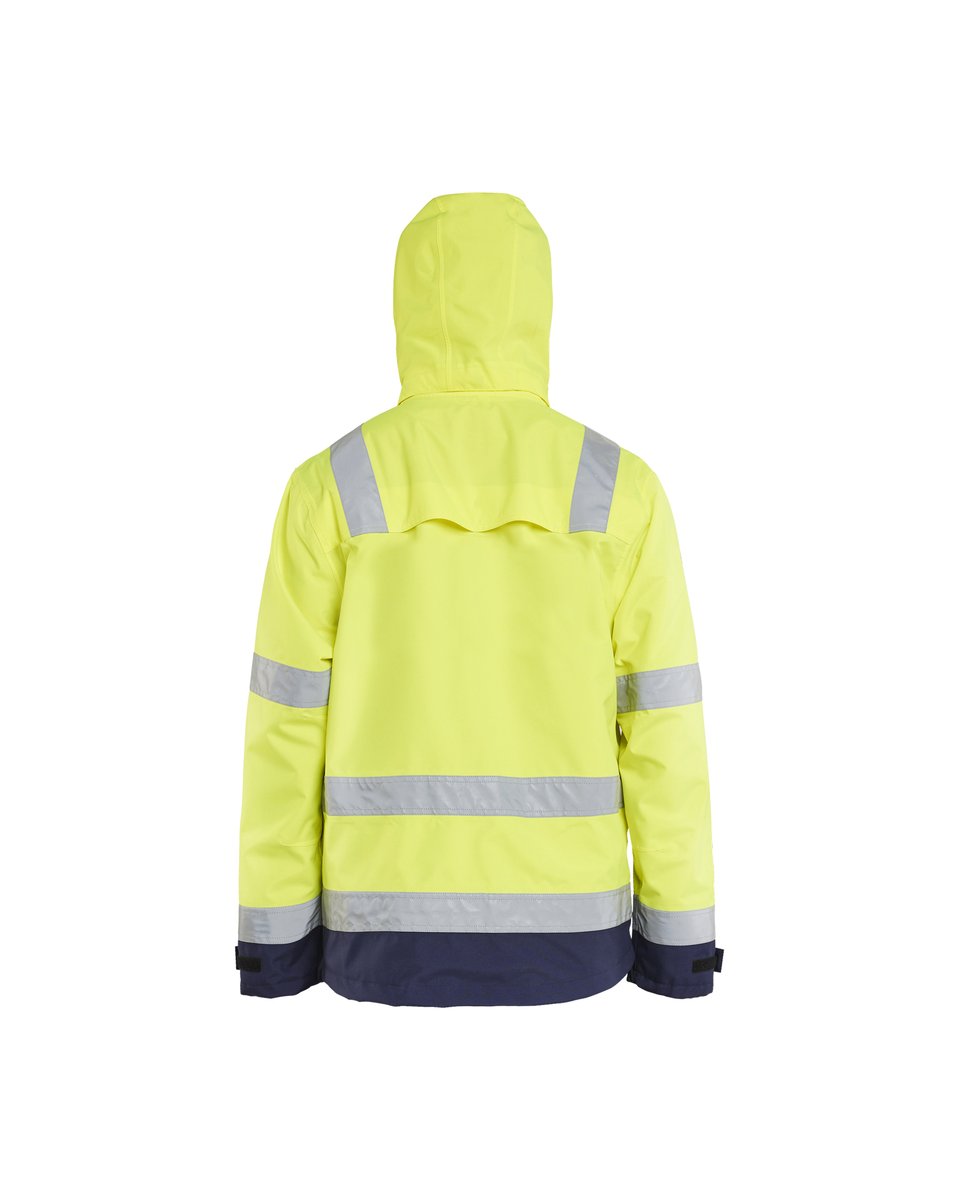 Blåkläder 4837 Shell Jack. Ongevoerd High Vis - High Vis Geel/Marineblauw