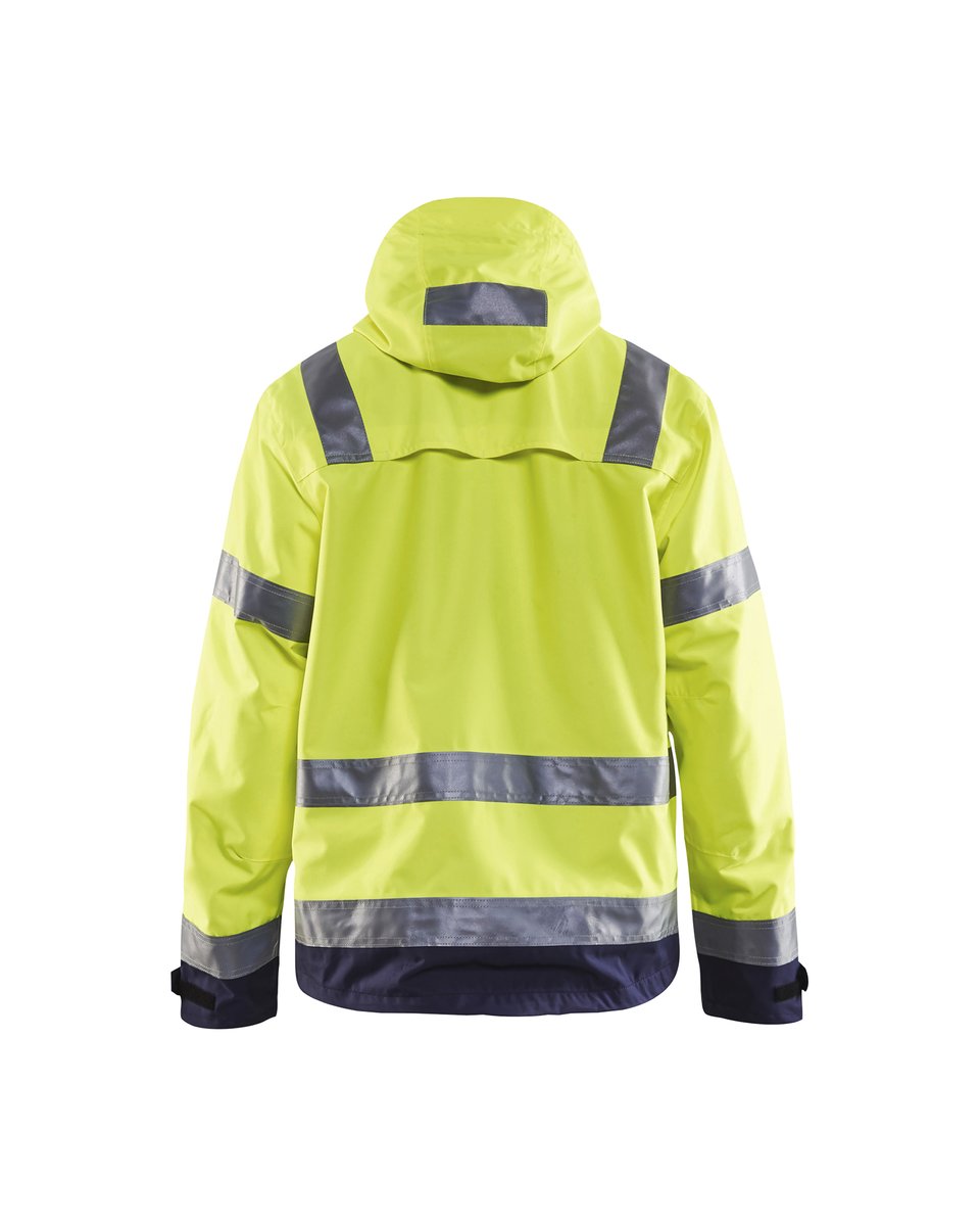 Blåkläder 4837 Shell Jack. Ongevoerd High Vis - High Vis Geel/Marineblauw