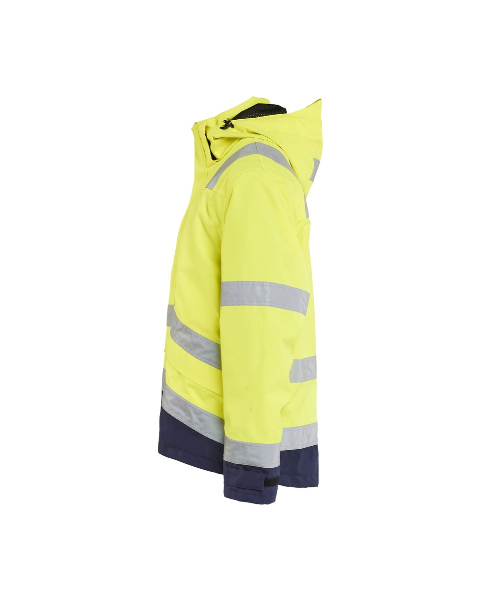 Blåkläder 4837 Shell Jack. Ongevoerd High Vis - High Vis Geel/Marineblauw