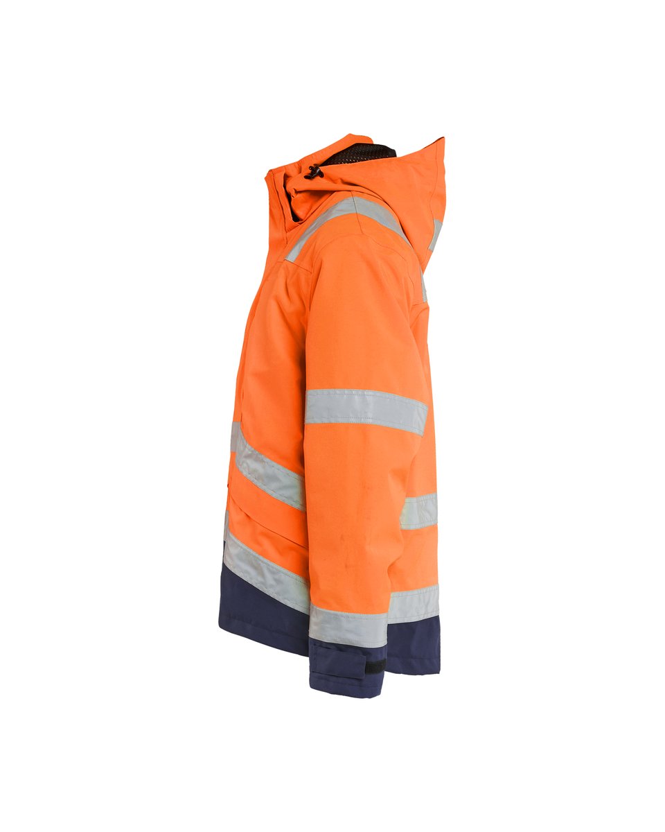 Blåkläder 4837 Shell Jack. Ongevoerd High Vis - High Vis Oranje/Marineblauw